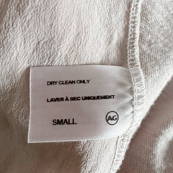 AG Adriano Goldschmied T-Shirt Womens Size S Light Pink with Real Silk Back - Picture 5 of 6